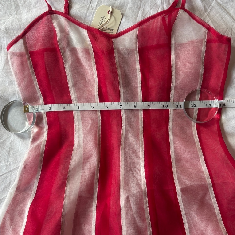 NWT Fashion Brand Company Red/White Stripe Mini - Picture 8 of 13